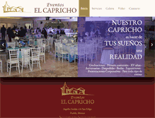 Tablet Screenshot of eventoselcapricho.com